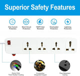 FEDUS spike-buster, Surge Protectors Spike Buster Extension Boards with Switch and Long Wire for Computer (4M/13F)