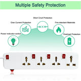 FEDUS Switch Board Extension, Extension Boards with Switch, Extension Cords, Extension Board with Long Wire, Extension Board for Computer, Surge Protectors Spike Buster, Switch Board Organizer 4M/13F