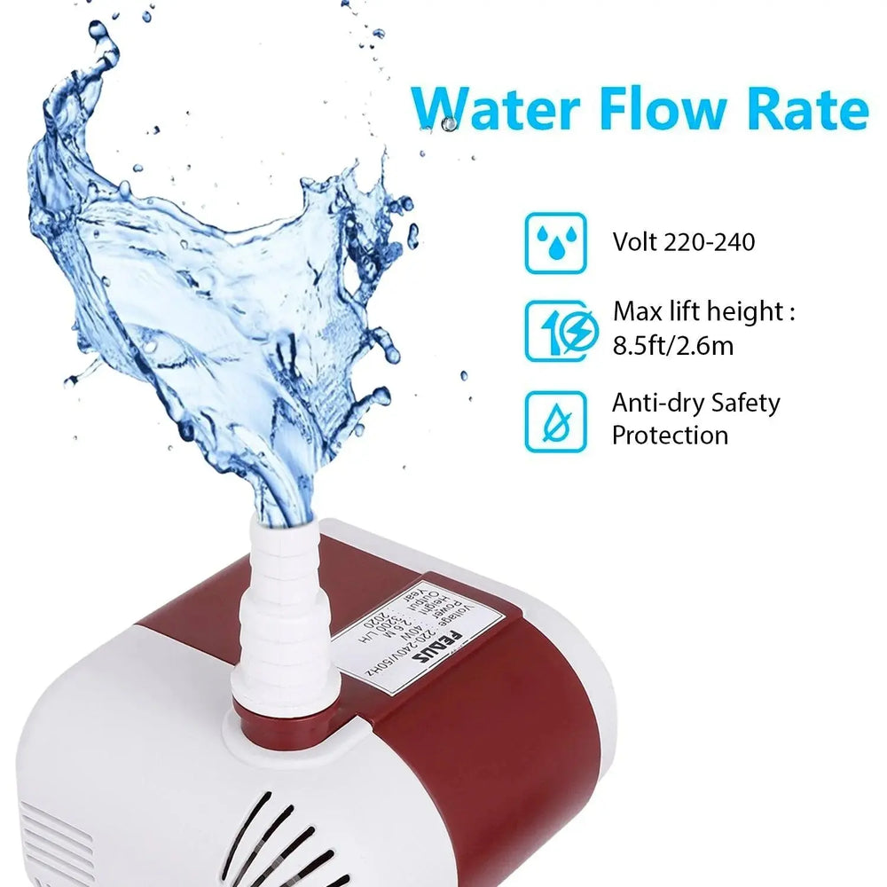 FEDUS 40 Watt Cooler Pump | Water Lifting Cooler Water Pump Motor, Cooler Pump Submersible, Aquarium Water Pump Motor, Pond Pump Submersible, Fountain Pump Motor, Fountain Motor Small Pump Cheeku Technologies