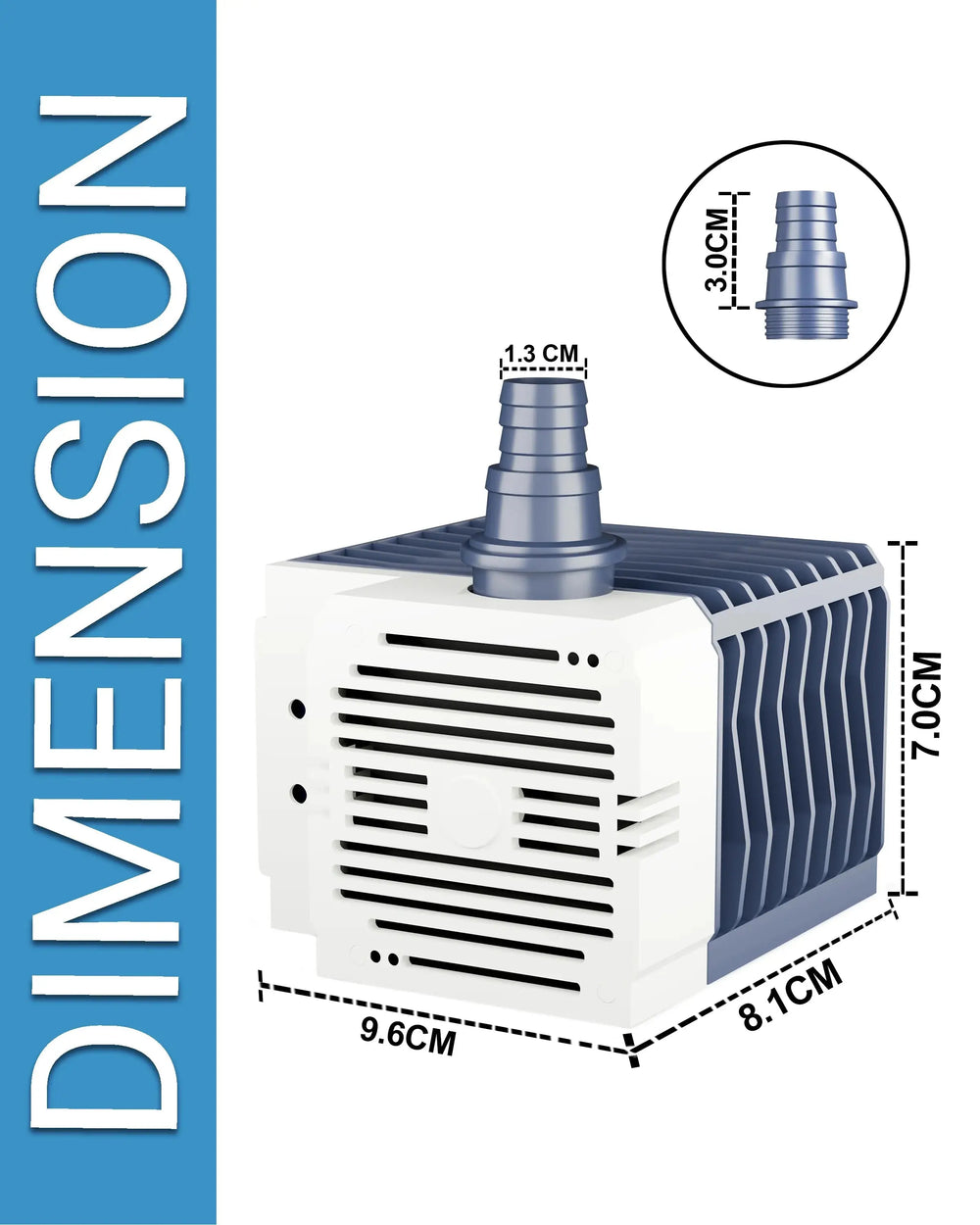 FEDUS 40 Watt Cooler Pump Water Pump, Submersible Pump For Aquarium, Fountain Pump, Cooler Water Pump, Fountain Motor Pump Small, aquarium water pump for Desert Air Cooler, Aquarium, Grey Cheeku Technologies