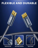 FEDUS 4K DisplayPort Cable, 9.8ft DP to DP Cable 3M[Certified 4K@60Hz, 2K@240Hz, 1080@240Hz] Display Port to Display Port Cable Compatible for Laptop, PC, Gaming Monitor, Graphics Card