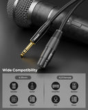 FEDUS 6.35mm (1/4 Inch) Mono Male to XLR Female Cable, Gold-Plated Heavy Duty Oxygen-Free Copper Shielded Audio Patch Cord for Microphones, Speakers, Guitars DJ Mixers Amplifiers Studio Recording 3M