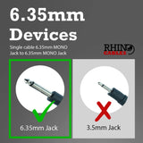 Fedus 6.35Mm To 6.35Mm Cable,Jack Mono To Mono Audio Cable For Mixer, Microphone, Electric Guitar, Amplifier, Stereo Speaker 1/4" P38 Male Record Line Guitar Bass Instrument Studio Cable Cord-5Meter-Black