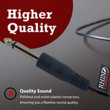 Fedus 6.35Mm To 6.35Mm Cable,Jack Mono To Mono Audio Cable For Mixer, Microphone, Electric Guitar, Amplifier, Stereo Speaker 1/4" P38 Male Record Line Guitar Bass Instrument Studio Cable Cord-5Meter-Black