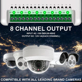 FEDUS 8 Channel SMPS for CCTV, Power Supply Adapter for up to 8 CCTV Security Cameras, CCTV Power Supply SMPS, Power Supply Adapter for Video Surveillance Camera System, CCTV, Dome, Bullet Cameras