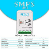 FEDUS 8 Channel SMPS for CCTV, Power Supply Adapter for up to 8 CCTV Security Cameras, CCTV Power Supply SMPS, Power Supply Adapter for Video Surveillance Camera System, CCTV, Dome, Bullet Cameras