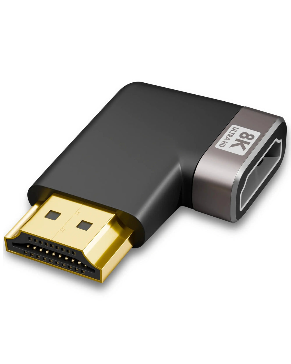 FEDUS 8K Ultra HD HDMI Connector 90 Degree L Shape Flat HDMI Male to Female Converter Left Angle HDMI Adapter Extender for TV Led LCD TV Stick, Xbox, PS4 PS5, Supports 3D HDR, eARC, 8K@60Hz 4K@144Hz Cheeku Technologies