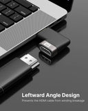 FEDUS 8K Ultra HD HDMI Connector 90 Degree L Shape Flat HDMI Male to Female Converter Left Angle HDMI Adapter Extender for TV Led LCD TV Stick, Xbox, PS4 PS5, Supports 3D HDR, eARC, 8K@60Hz 4K@144Hz