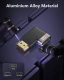 FEDUS 8K Ultra HD HDMI Connector 90 Degree L Shape Flat HDMI Male to Female Converter Left Angle HDMI Adapter Extender for TV Led LCD TV Stick, Xbox, PS4 PS5, Supports 3D HDR, eARC, 8K@60Hz 4K@144Hz