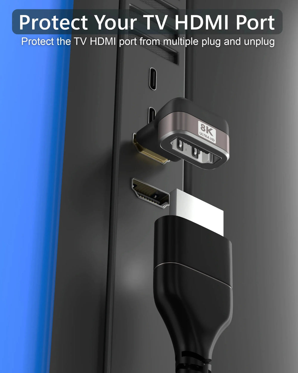 FEDUS 8K Ultra HD HDMI Connector 90 Degree L Shape HDMI Male to Female Converter Right Angle HDMI Adapter Extender for TV Led LCD TV Stick, Xbox, PS3 PS4 PS5, Supports 3D HDR, eARC, 8K@60Hz 4K@144Hz Cheeku Technologies