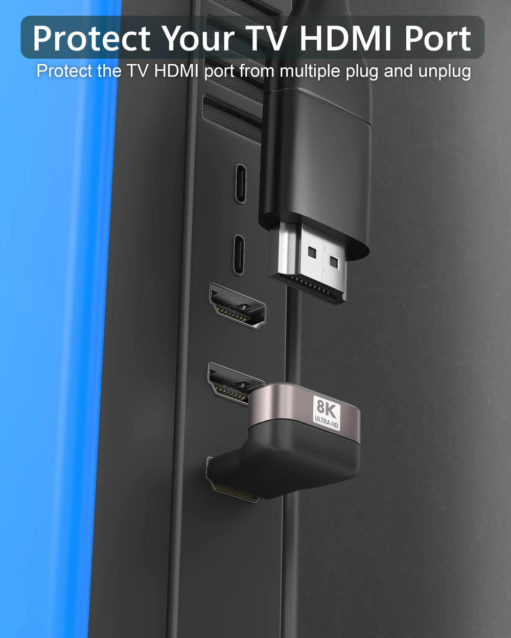 FEDUS 8K Ultra HD HDMI Connector 270 Degree L Shape HDMI Male to Female Converter Right Angle HDMI Adapter Extender for TV Led LCD TV Stick, Xbox, PS3 PS4 PS5, Supports 3D HDR, eARC, 8K@60Hz 4K@144Hz Cheeku Technologies
