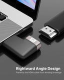 FEDUS 8K Ultra HD HDMI Connector 90 Degree L Shape Flat HDMI Male to Female Converter Right Angle HDMI Adapter Extender TV Led LCD TV Stick, Xbox, PS3 PS4 PS5, Supports 3D HDR, eARC, 8K@60Hz 4K@144Hz