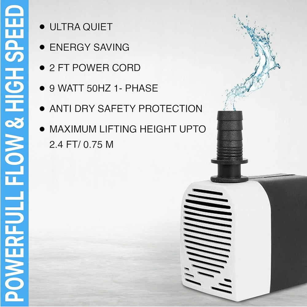 FEDUS 9 Watt Cooler Water Pump | Cooler Pump Submersible, Water Lifting Cooler Water Pump Motor, Aquarium Water Pump Motor, Pond Pump Submersible, Fountain Pump Motor FEDUS