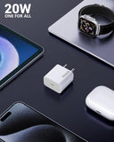 FEDUS Apple Charger 20W Original, 20W Fast Type C PD iPhone Charger Adapter Compatible with 15, 14, 13, 12, 11, X/Xr Series AirPods, iPad/iPad Mini and AirPods, BIS Certified with 2 Year Warranty