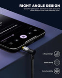 FEDUS Bass-X 3.5mm Male to Female Audio Extension Cable with Mic Support, 90 Degree L-Shape TRRS 4 Pole Conductor Stereo Aux Cord, Extender for Laptop, Phone, Car, Gaming, Speakers, Headphone