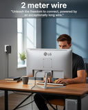 FEDUS BIS Certified 19V 0.84Amp Adapter for LG Monitor, Power Supply of HDTV, LCD LED Monitor & TV Compatible for 19” 20” 21.5” 24” 27” 29” 32Inch TV, Input: 220V-50Hz 50mA Output 19V/0.84A