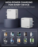 FEDUS Bolt PRO 100W SuperVOOC Charger with USB-A to Type C Cable | Ultra Fast Wall Adapter for OnePlus 12/12R/11/Nord 4, Oppo Reno 12, Realme GT 6 | Smart IC Mobile Power Brick | 1 Year Warrantee FEDUS