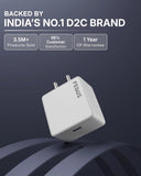 FEDUS Bolt PRO 100W SuperVOOC Charger with USB-A to Type C Cable | Ultra Fast Wall Adapter for OnePlus 12/12R/11/Nord 4, Oppo Reno 12, Realme GT 6 | Smart IC Mobile Power Brick | 1 Year Warrantee FEDUS