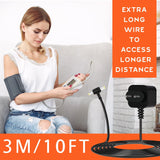 FEDUS BP AC Power Adapter for Omran Blood Pressure Monitor 5, 7,10 Series Upper Arm Blood Pressure Monitor Power Supply / 6V AC/DC BP Machine Adapter with Extra Long 10 Foot Cord Plug