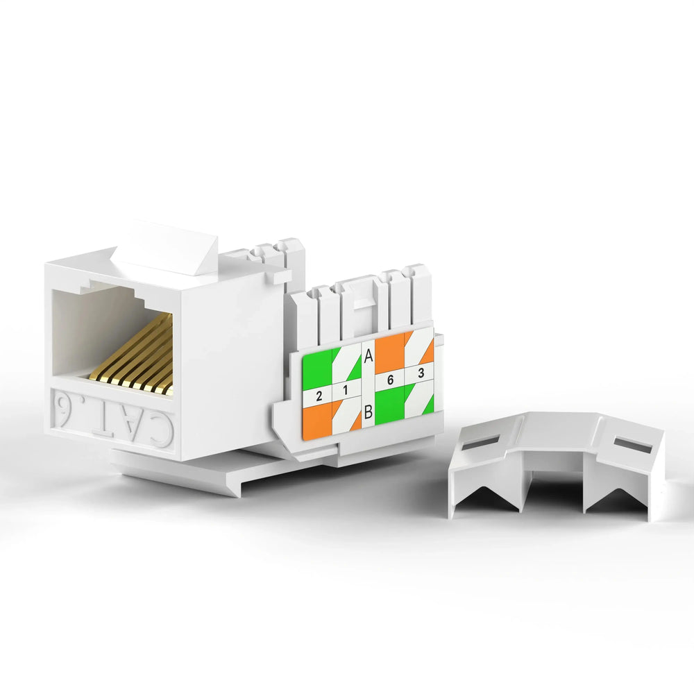 FEDUS Cat5/5e/6 RJ45 Keystone Jack Adapter, UTP Modular Female Network FEDUS