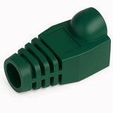 Green plastic connector on a white background