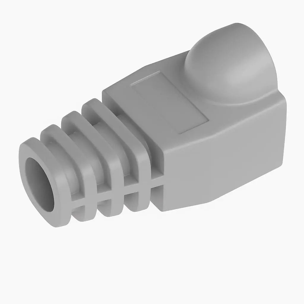 Gray plastic fitting on a white background