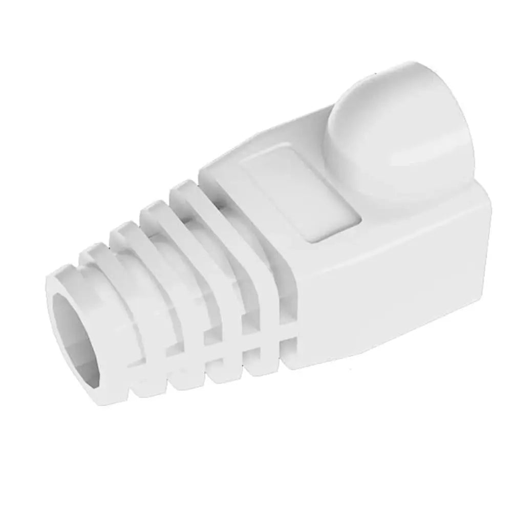 White plastic fitting on a white background