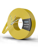 FEDUS Cat6 Ethernet Cable, Flat RJ45 LAN Cable wire High Speed 250MHZ/1Gbps UTP LAN Cable, Network Internet Cable, Patch Computer Cord Gigabit Category 6 Wires for Modem,Router Yellow FEDUS