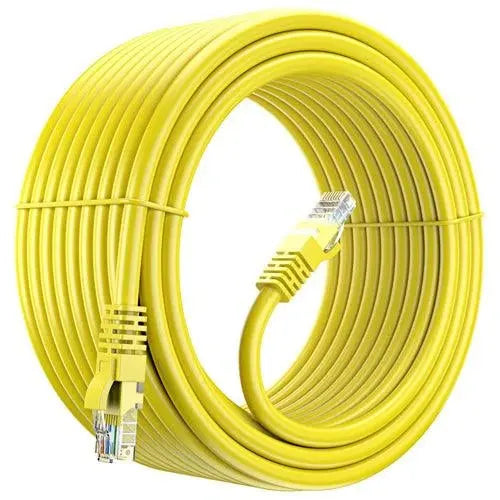 Fedus Cat6 Ethernet Cable, High Speed 550Mhz 10 Gigabit Speed Utp Lan Cable, Network Cable Internet Cable Rj45 Cable Lan Wire, 6 Wires For Laptop, Pc, Television, Router, Modem-Yellow Colour FEDUS