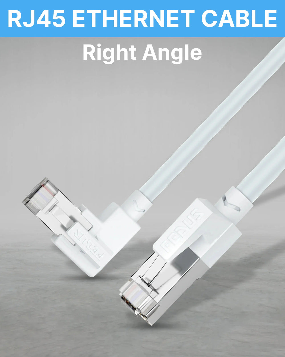 FEDUS Cat6 Ethernet Cable, L-Shape High Speed 550Mhz 10 Gigabit Speed UTP Lan Cable, Category 6 Wires FEDUS