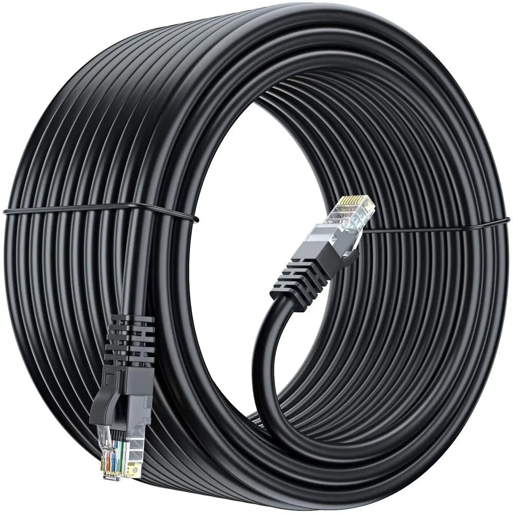 FEDUS Cat6 indoor Ethernet Cable, High Speed 550Mhz 10 Gigabit Speed Utp Lan Cable, Network Cable Internet Cable Rj45 Cable Lan Wire, 6 Wires For Laptop, Pc, Television, Router, Modem-Black Colour FEDUS