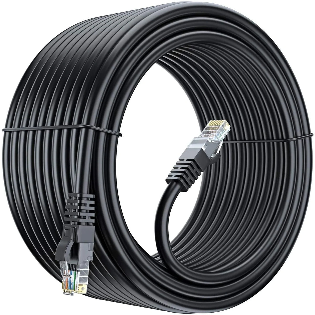 FEDUS Cat6 Ethernet Cable, High Speed 550Mhz 10 Gigabit Speed Utp Lan Cable, Network Cable Internet Cable Rj45 Cable Lan Wire, 6 Wires For Laptop, Pc, Television, Router, Modem-Black Colour