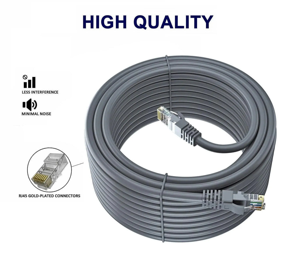 Cat6 Outdoor Ethernet Cable (Dark Grey, 1000Mbps) FEDUS