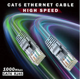 FEDUS Cat6 Heavy Duty Outdoor Cable Weatherproof/UV Resistant 1000mbps Ethernet Cable Suitable for Direct Burial Installations Cat6 Ethernet Patch Cable, LAN Cable, Internet Network Cord Grey