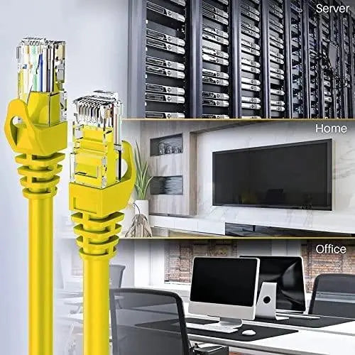 CAT6A SFTP Ethernet Cable (Yellow, 10Gbps) FEDUS