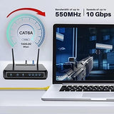 FEDUS Cat6A Shielded Sftp High Speed Gigabit Computer Network Internet Rj45 Lan Wire Patch Ethernet Cable Faster Than Cat6/Cat5E/Cat5 For Personal Computer - 4 Pair, yellow
