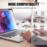 FEDUS Cat6A Shielded Sftp STP High Speed Gigabit Computer Network Internet Rj45 Lan Wire Patch Ethernet Cable Faster Than Cat6/Cat5E/Cat5 For Personal Computer - 4 Pair, purple