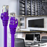 FEDUS Cat6A Shielded Sftp STP High Speed Gigabit Computer Network Internet Rj45 Lan Wire Patch Ethernet Cable Faster Than Cat6/Cat5E/Cat5 For Personal Computer - 4 Pair, purple