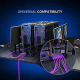 FEDUS Cat6A Shielded Sftp STP High Speed Gigabit Computer Network Internet Rj45 Lan Wire Patch Ethernet Cable Faster Than Cat6/Cat5E/Cat5 For Personal Computer - 4 Pair, purple
