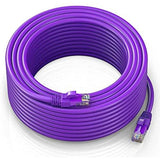 FEDUS Cat6A Shielded Sftp STP High Speed Gigabit Computer Network Internet Rj45 Lan Wire Patch Ethernet Cable Faster Than Cat6/Cat5E/Cat5 For Personal Computer - 4 Pair, purple