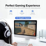 FEDUS Cat7 Ethernet Cable, Pure Copper Flat RJ45 LAN Cable Cable 10 Gigabit 600MHZ Patch Network Cable Internet Cable RJ45 Wire Cord to Computer for Gaming, Modem, Router, LAN ADSL