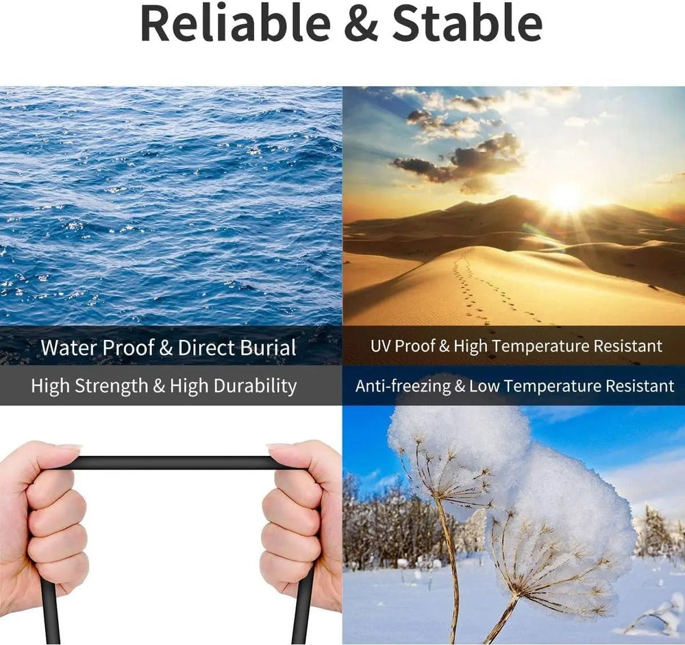FEDUS Cat 7 Ethernet Cable Pure Bare Copper Double Shielded Outdoor & Indoor Lan Wire Heavy Duty High Speed Solid 24 AWG Network Cable 10Gbps, 600Mhz, Weatherproof S/FTP UV Resistant FEDUS