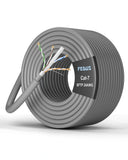 FEDUS Cat 7 Ethernet Cable Pure Bare Copper Double Shielded Outdoor & Indoor Lan Wire Heavy Duty High Speed Solid 24 AWG Network Cable 10Gbps, 600Mhz, Weatherproof S/FTP UV Resistant