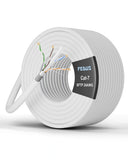 FEDUS Cat 7 Ethernet Cable Pure Bare Copper Double Shielded Outdoor & Indoor Lan Wire Heavy Duty High Speed Solid 24 AWG Network Cable 10Gbps, 600Mhz, Weatherproof S/FTP UV Resistant