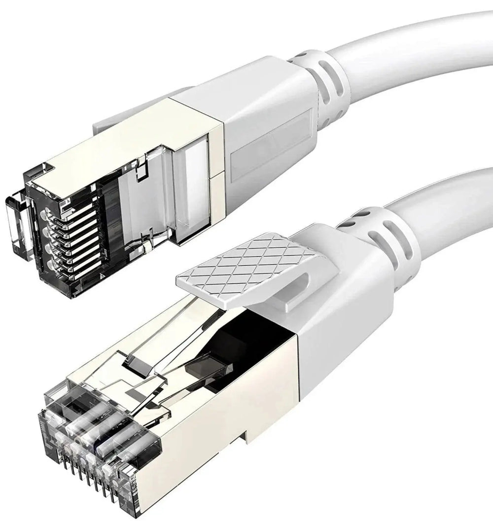 FEDUS Cat 7 Ethernet Cable Pure Bare Copper Double Shielded Outdoor & Indoor Lan Wire Heavy Duty High Speed Solid 24 AWG Network Cable 10Gbps, 600Mhz, Weatherproof S/FTP UV Resistant FEDUS