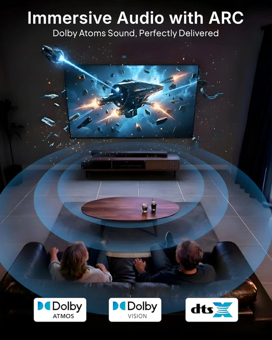 FEDUS Certified 4K Long HDMI Cable, Aluminium Shell Braided Ultra HD 2.0 Support 4K 60Hz (HDR10 8/10bit 18Gbps HDCP2.2 ARC) 3D HDMI Cable Compatible with TV/Laptop/PC/Gaming, Video