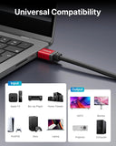 FEDUS Certified 4K Long HDMI Cable, Aluminium Shell Braided Ultra HD 2.0 Support 4K 60Hz (HDR10 8/10bit 18Gbps HDCP2.2 ARC) 3D HDMI Cable Compatible with TV/Laptop/PC/Gaming, Video