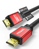 FEDUS Certified 4K Long HDMI Cable, Aluminium Shell Braided Ultra HD 2.0 Support 4K 60Hz (HDR10 8/10bit 18Gbps HDCP2.2 ARC) 3D HDMI Cable Compatible with TV/Laptop/PC/Gaming, Video