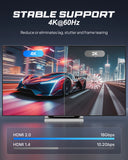 FEDUS Certified 4K Long HDMI Cable 3.2 FEET/1M, Ultra HD 2.0 Support 4K 60Hz (HDR10 8/10bit 18Gbps HDCP2.2 ARC) 3D HDMI Cable Compatible with TV/Laptop/PC/Gaming, Video