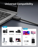 FEDUS Certified 4K Long HDMI Cable 3.2 FEET/1M, Ultra HD 2.0 Support 4K 60Hz (HDR10 8/10bit 18Gbps HDCP2.2 ARC) 3D HDMI Cable Compatible with TV/Laptop/PC/Gaming, Video